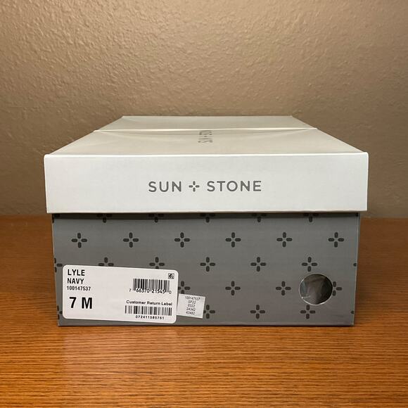 Sun + Stone Men's Lyle Mesh Slip On Sneakers Navy Size 7 - Picture 5 of 5